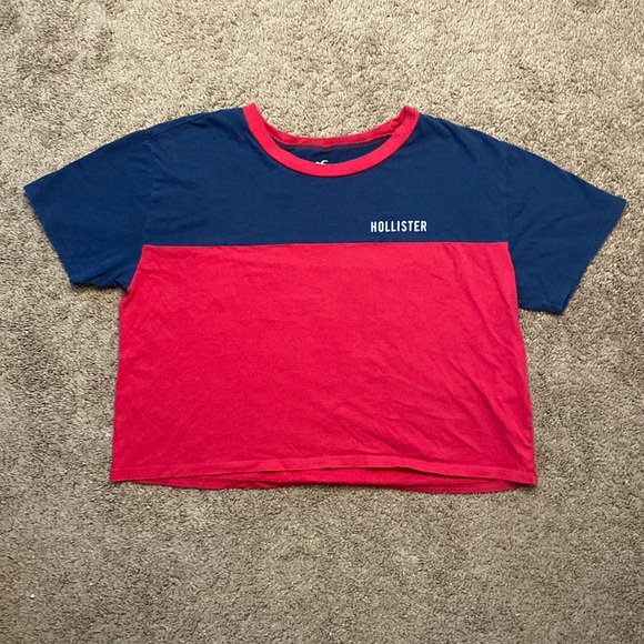 Hollister Tops - Hollister: Red & Blue T-shirt with logo
